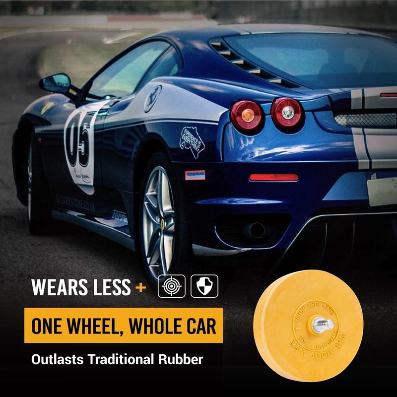 EWK Decal Eraser Wheel, Rubber Remover Wheel for Drill, Ideal for Adhesives, Pinstripes, and Decals Removal - Image 4
